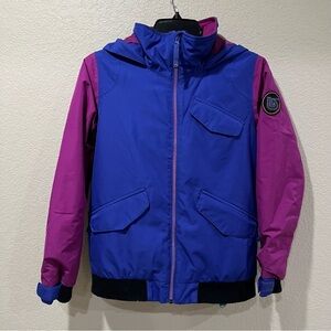Burton Girls Twist Bomber Ski Snow Jacket Coat Size Medium 10/12 Pink Purple,